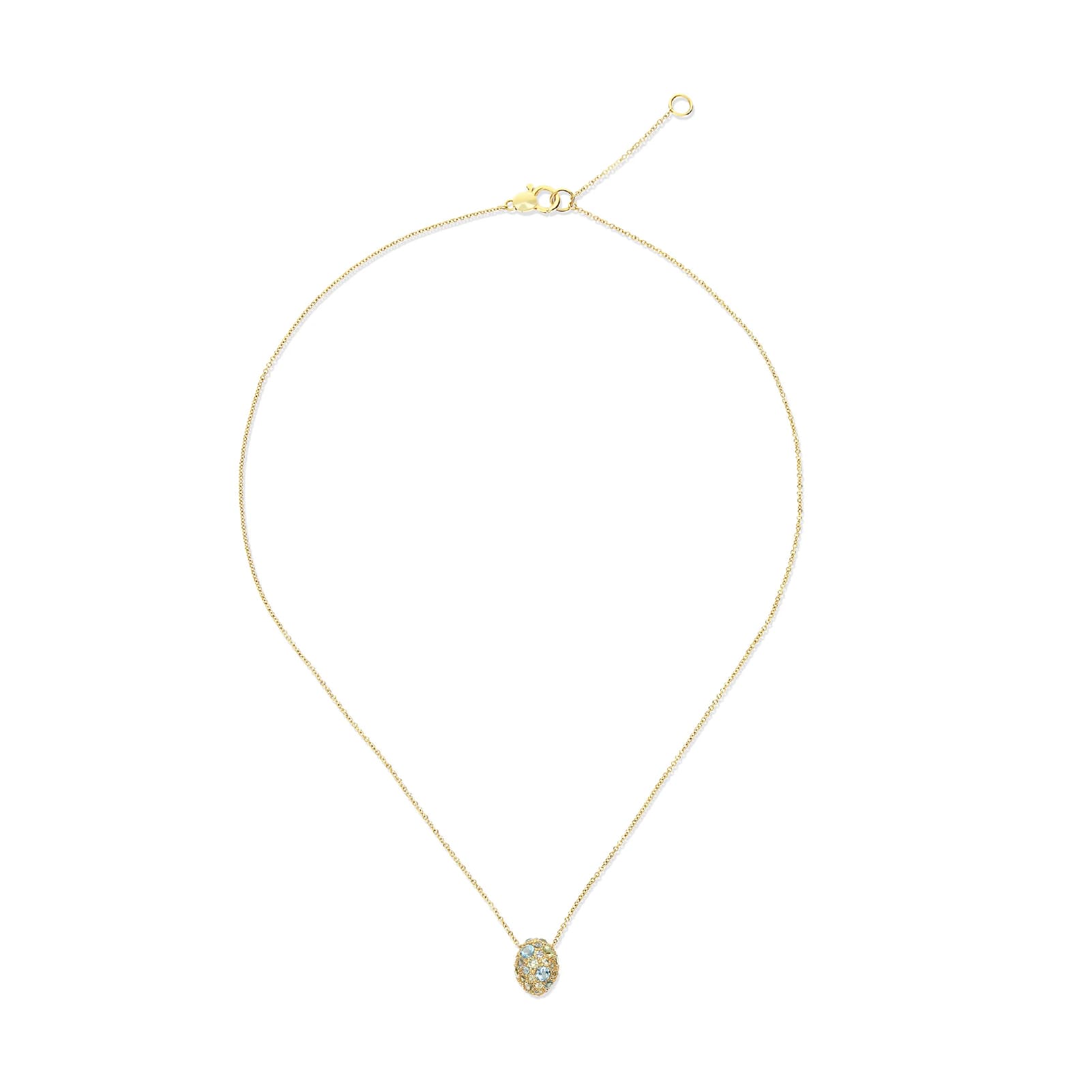 Collana Nanis Dancing Reverse oro 18K con diamanti e pietre MISURA UNICA