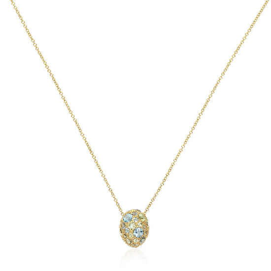 Collana Nanis Dancing Reverse oro 18K con diamanti e pietre MISURA UNICA