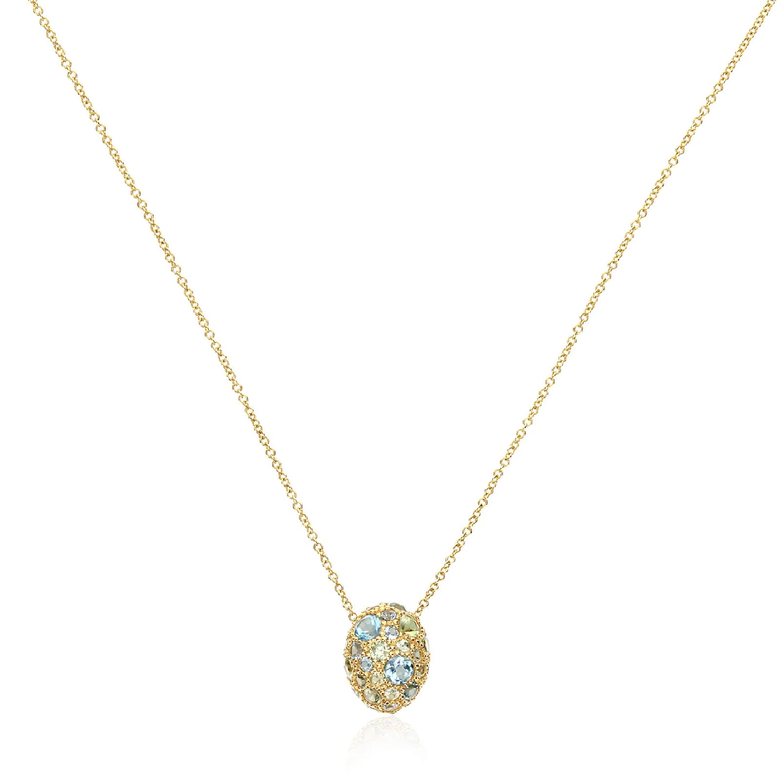 Collana Nanis Dancing Reverse oro 18K con diamanti e pietre MISURA UNICA