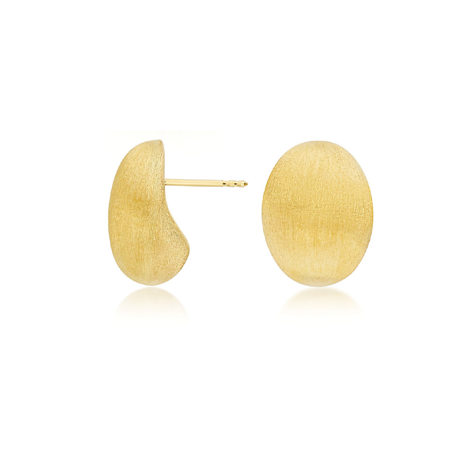 Orecchini a lobo Nanis in oro giallo 18kt con elemento ovale MISURA UNICA