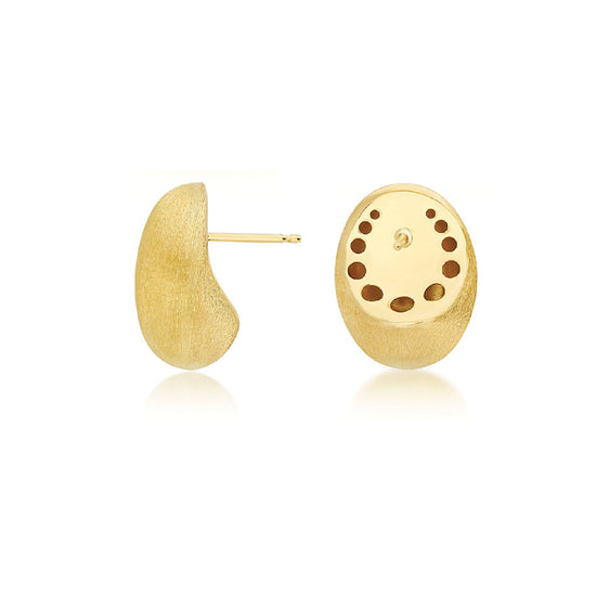 Orecchini a lobo Nanis in oro giallo 18kt con elemento ovale MISURA UNICA