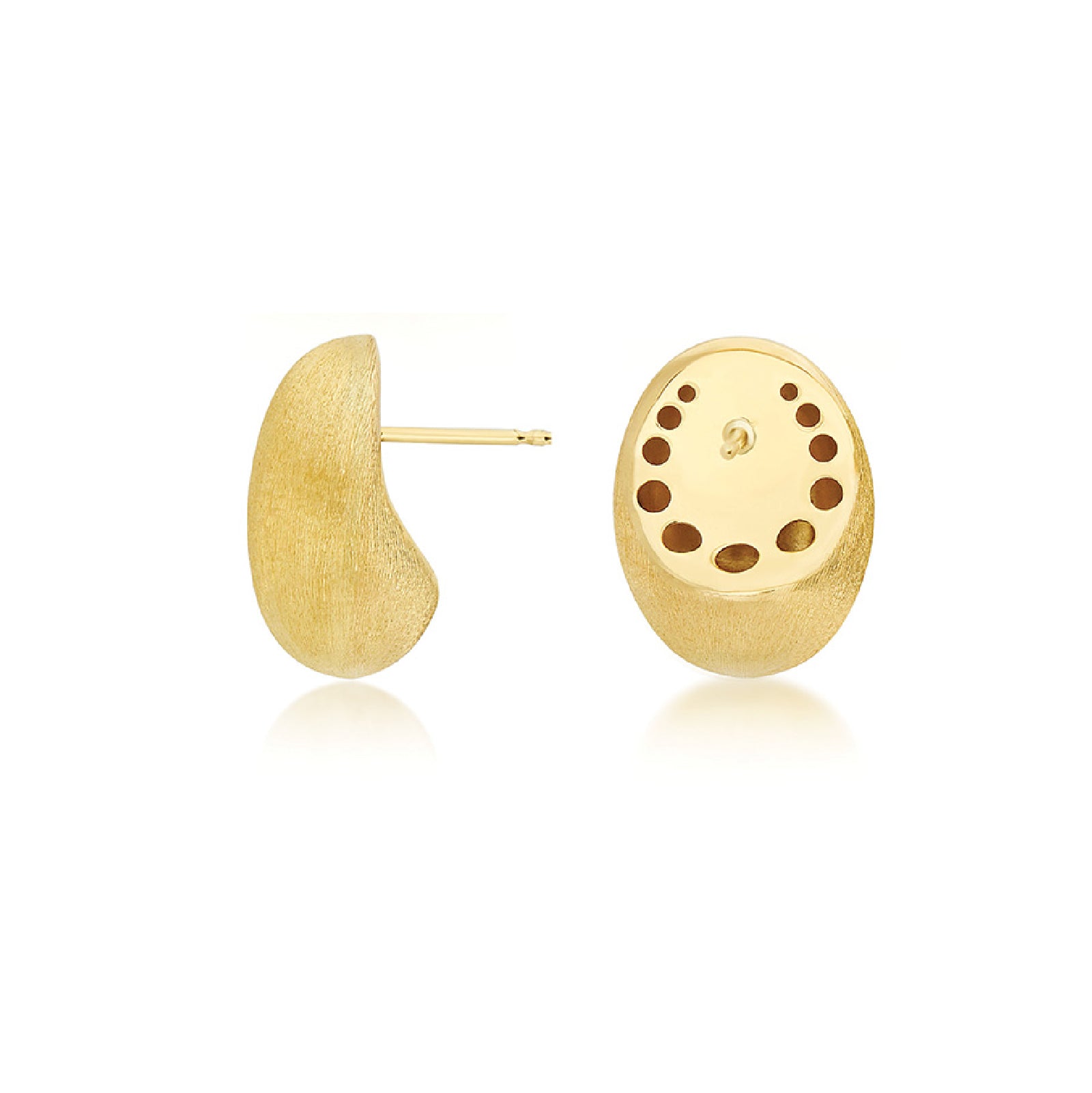 Orecchini a lobo Nanis in oro giallo 18kt con elemento ovale MISURA UNICA