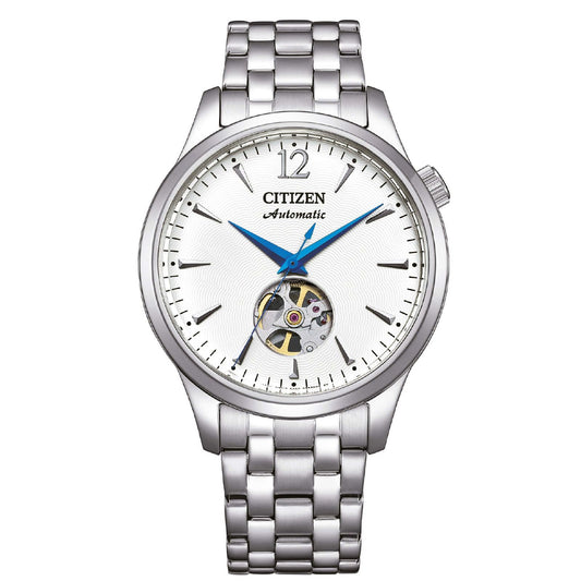 Orologio automatico uomo Citizen Meccanico in acciaio quadrante bianco 40 mm NH9131-73A-1