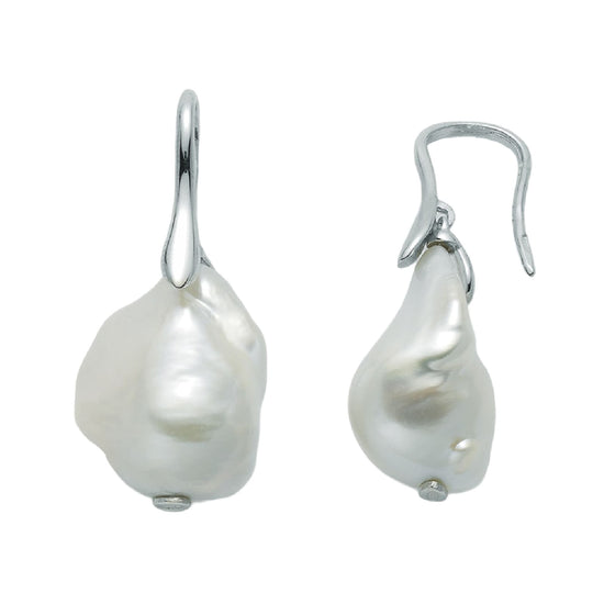 Orecchini pendenti Nimei in argento 925 e perle vere MISURA UNICA
