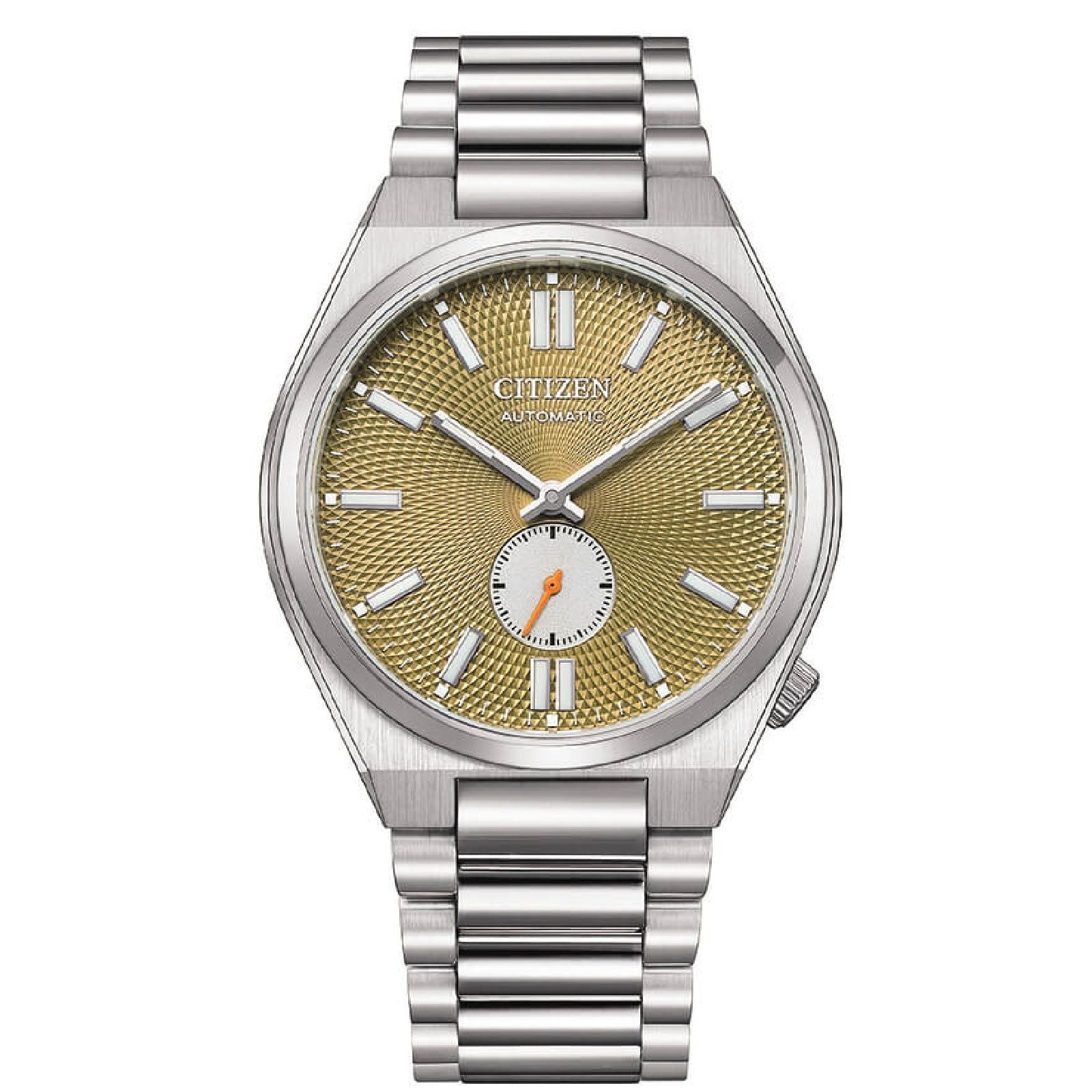 Orologio uomo Citizen Tsuyosa acciaio quadrante giallo 40mm NK5010-51X-1