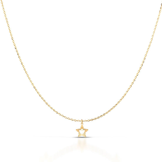 Collana donna Roberto Giannotti Stelle in oro giallo con stella e angelo NKT396-1