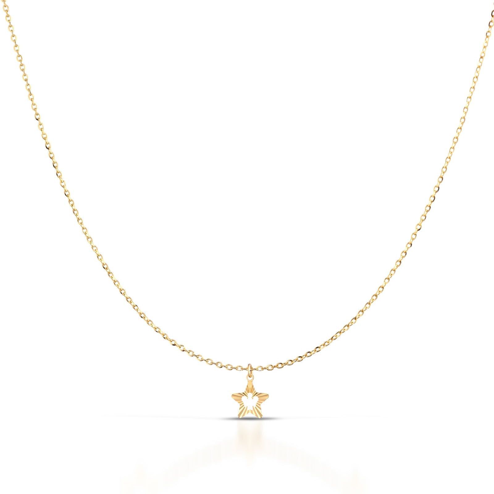 Collana donna Roberto Giannotti Stelle in oro giallo con stella e angelo NKT396-1