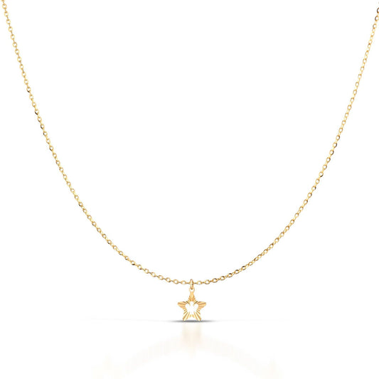 Collana donna Roberto Giannotti Stelle in oro giallo con stella e angelo NKT396-1