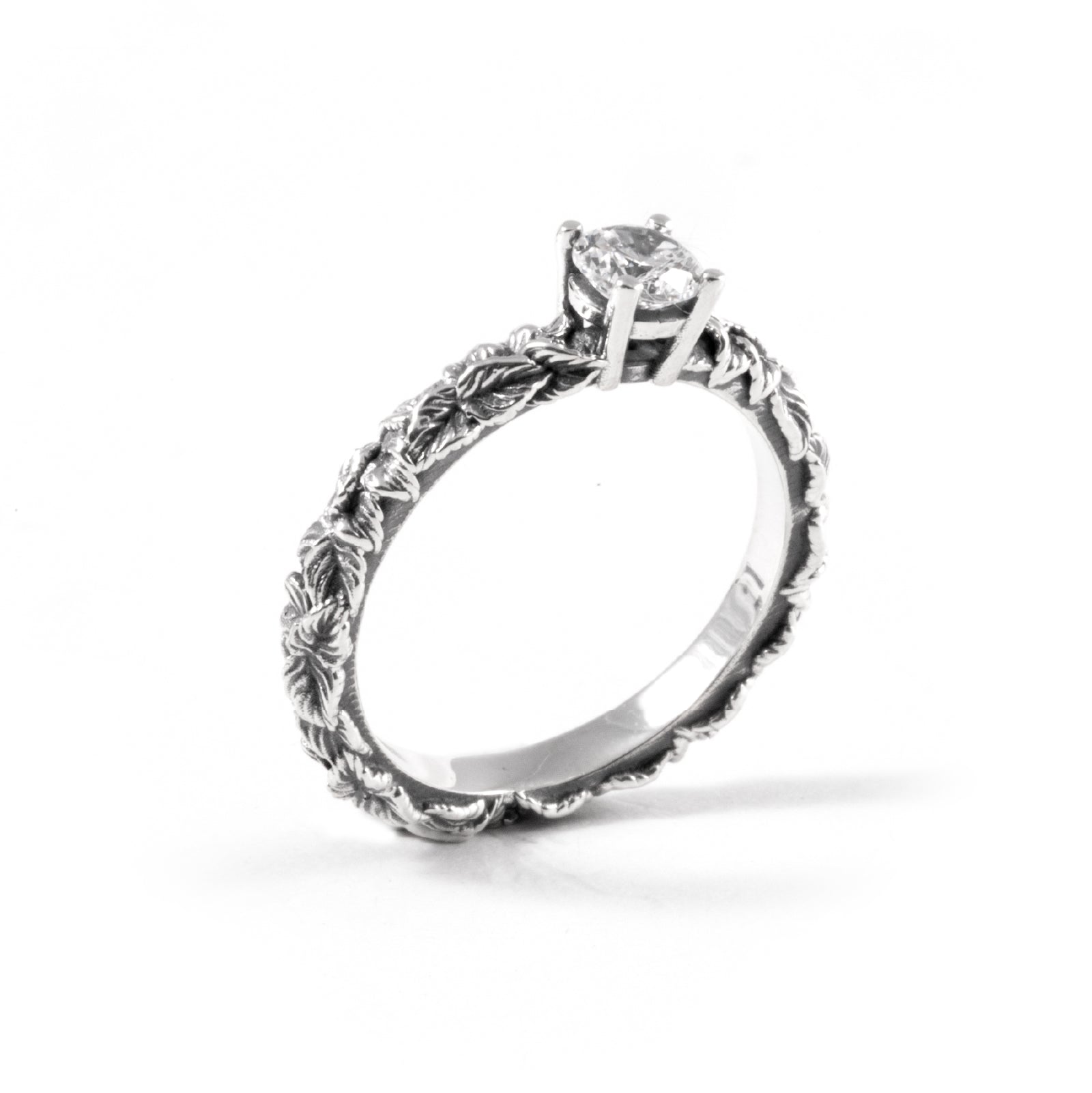 Anello Nove25 in argento con zircone bianco da donna