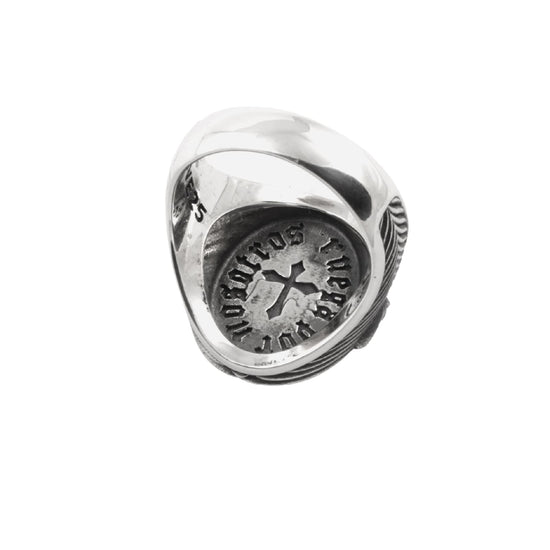 Anello chevalier NOVE25 Madonna Guadalupe in argento brunito 20