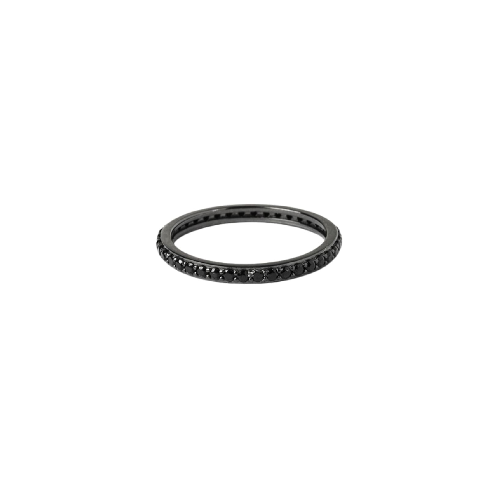 Anello NOVE25 Eternity argento placcato rutenio e brillanti 16