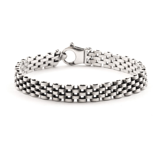 Bracciale Nove25 realizzato in argento brunito unisex 20 cm