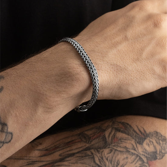 Bracciale catena coda di volpe ovale NOVE25 in argento 20 cm