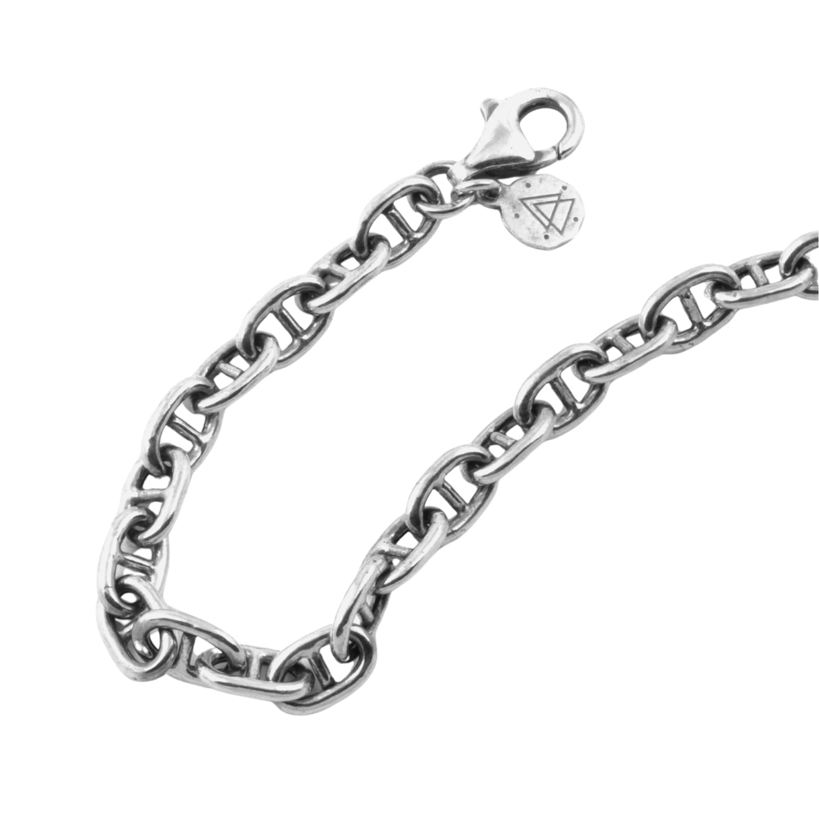 Bracciale catena traversino NOVE25 in argento brunito lucido 19 cm