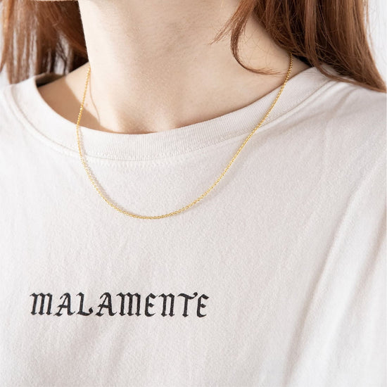 Collana Nove25 catena forzatina 040 in argento placcata oro MISURA UNICA