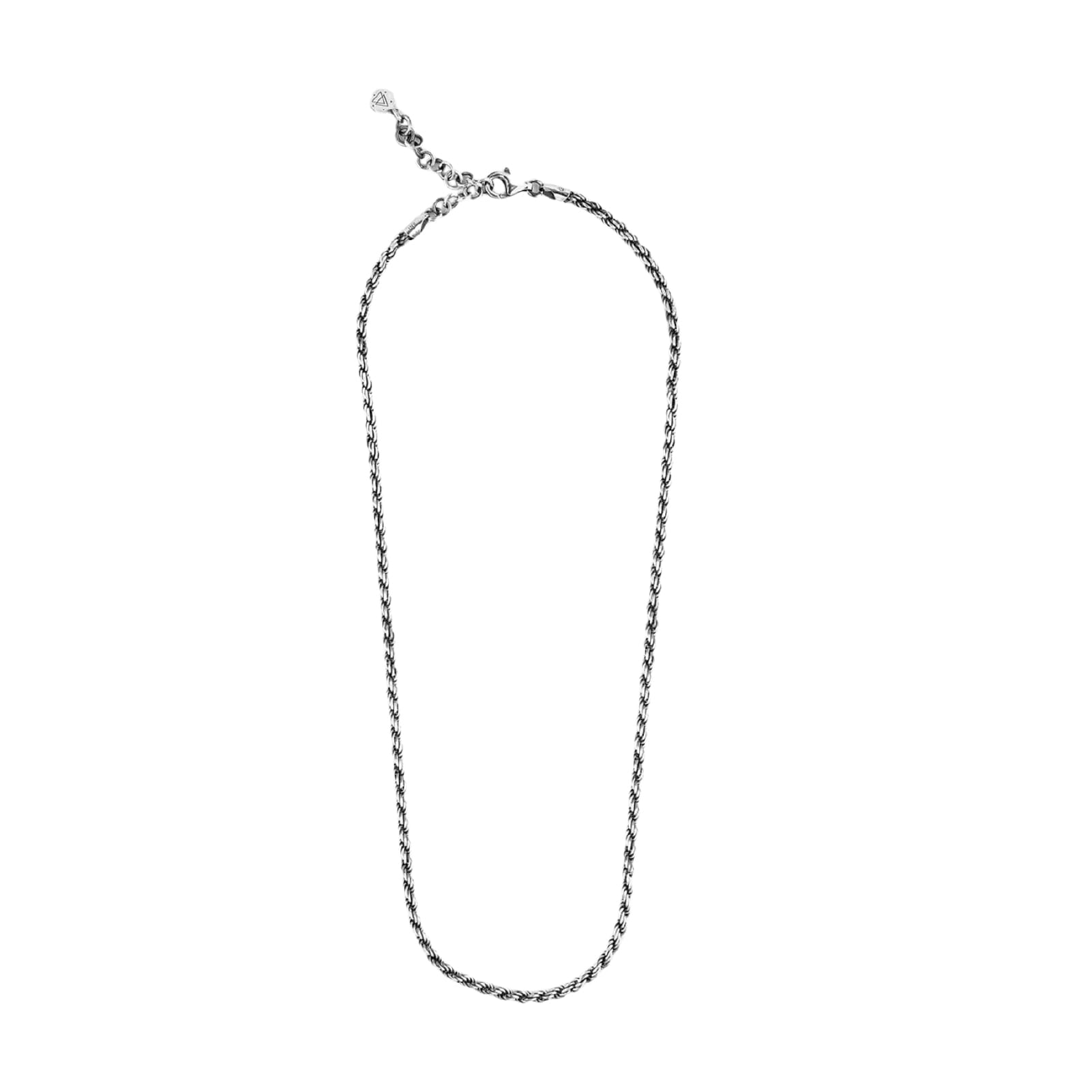 Collana girocollo NOVE25 corda 070 in argento brunito lucido MISURA UNICA
