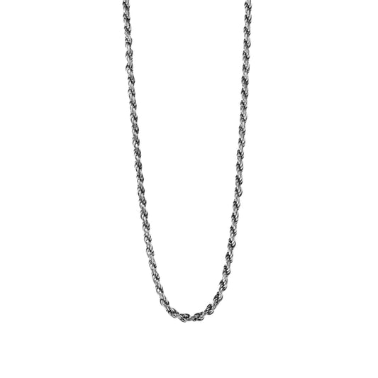 Collana girocollo NOVE25 corda 070 in argento brunito lucido MISURA UNICA