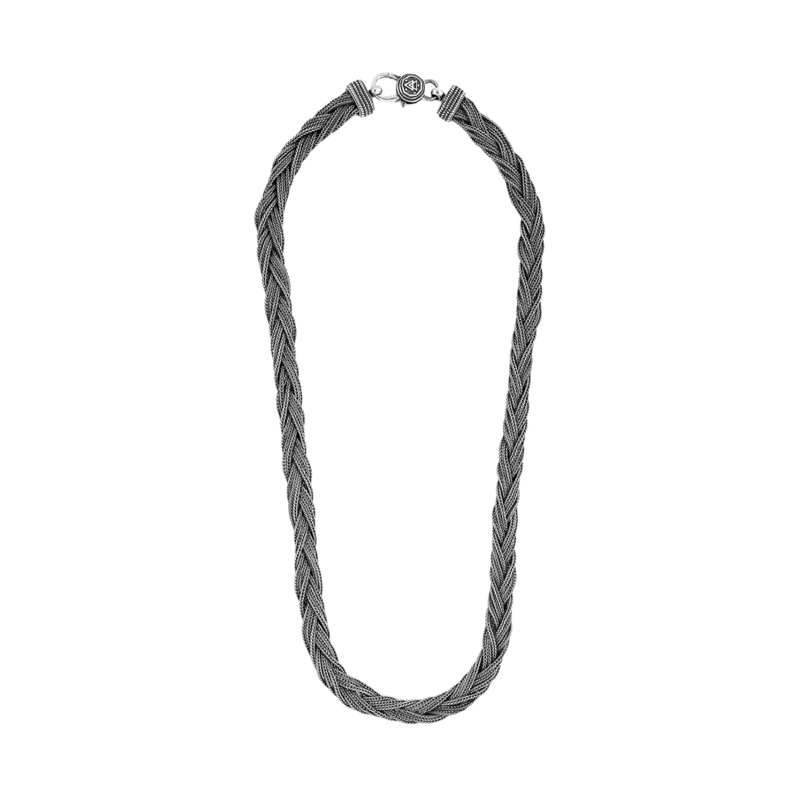 Collana girocollo NOVE25 in argento con catena intrecciata MISURA UNICA