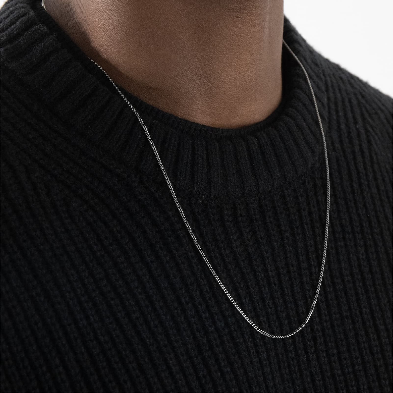 Collana Nove25 catena grumetta 045 in argento brunito 60 cm MISURA UNICA