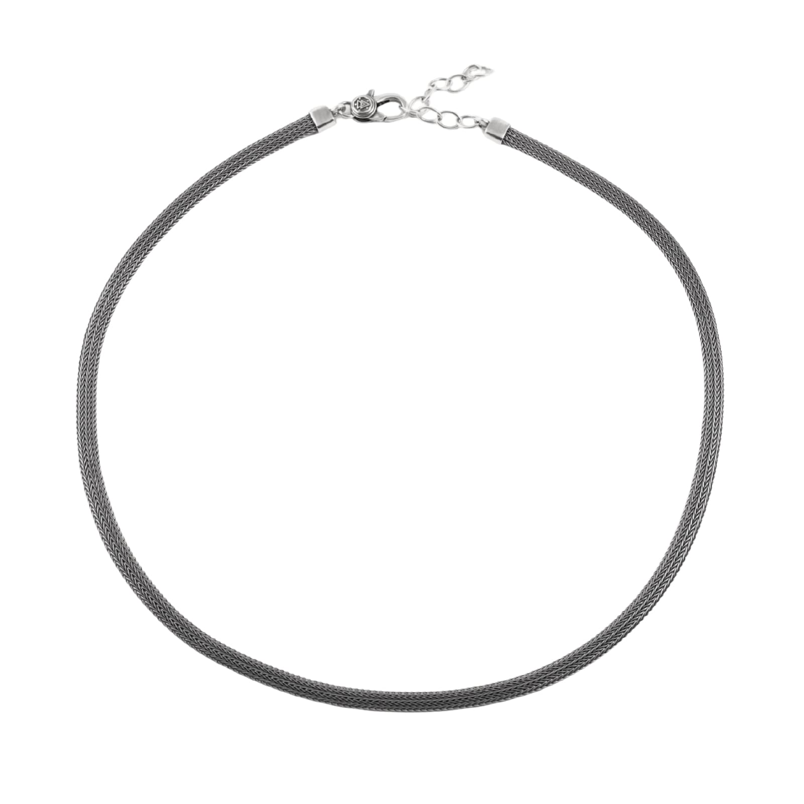 Collana girocollo catena piatta NOVE25 in argento brunito MISURA UNICA