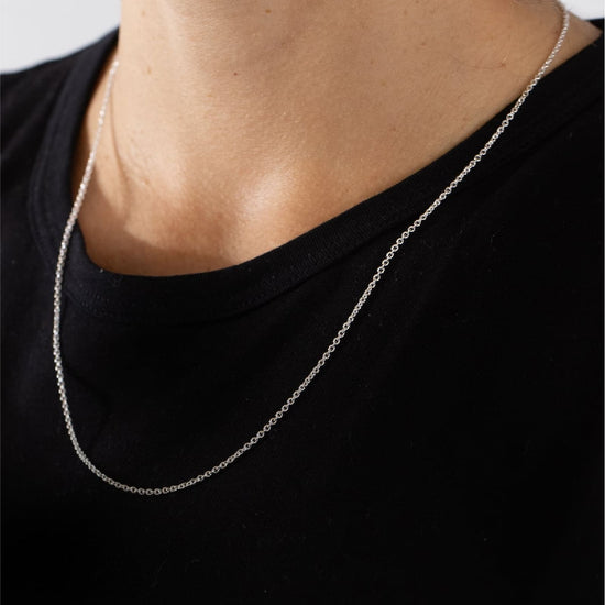 Collana Nove25 catena forzatina 040 in argento lucido 60 cm MISURA UNICA