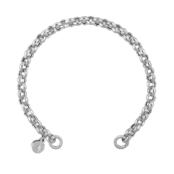 Bracciale catena Nove25 Connection in argento berger aperto 16 cm