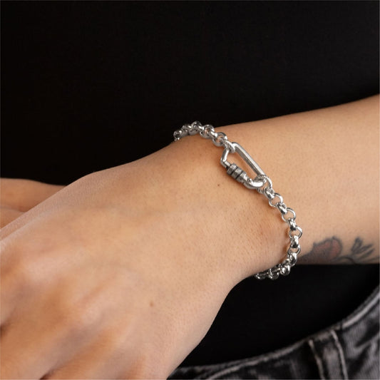 Chiusura Nove25 Connection Mini argento moschettone MISURA UNICA