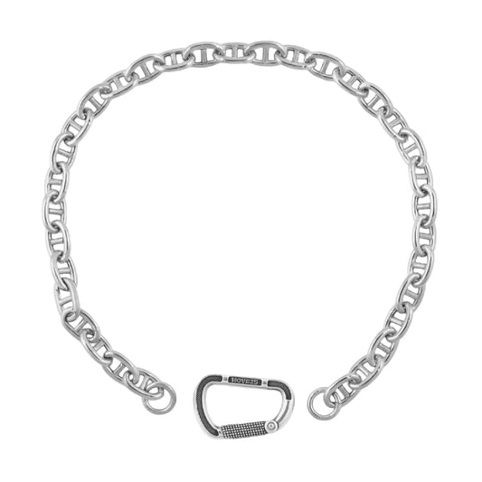 Collana catena Nove25 Connection argento e bronzo traversino MISURA UNICA