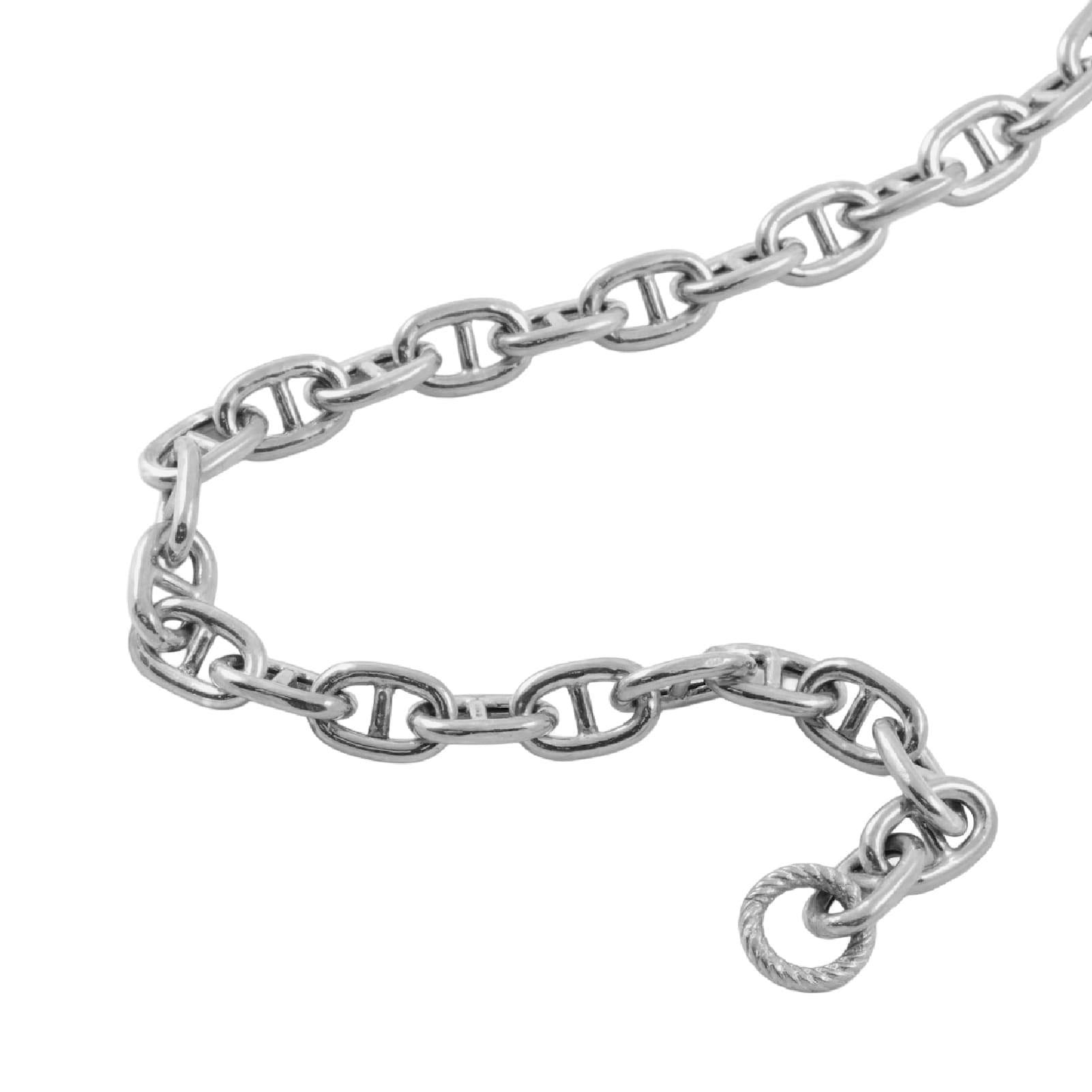 Collana catena Nove25 Connection argento e bronzo traversino MISURA UNICA