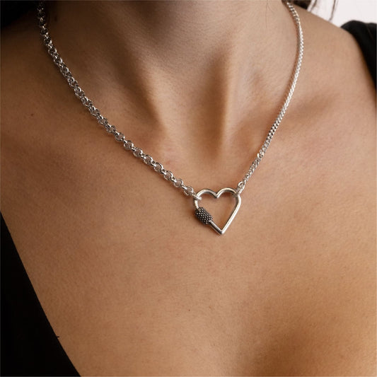 Chiusura Nove25 Connection Mini bronzo argentato cuore MISURA UNICA
