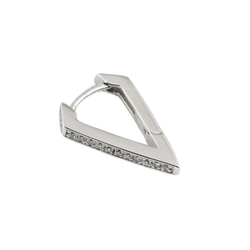 Mono orecchino unisex Nove25 Brillanti argento rodiato con zirconi neri MISURA UNICA