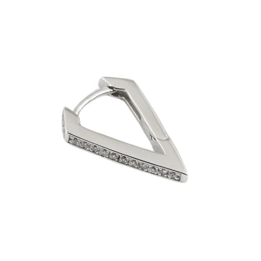 Mono orecchino unisex Nove25 Brillanti argento rodiato con zirconi neri MISURA UNICA