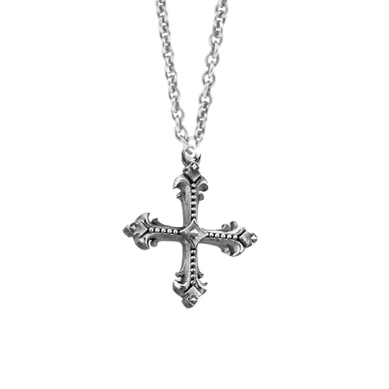 Pendente NOVE25 croce greca in argento brunito lucido MISURA UNICA