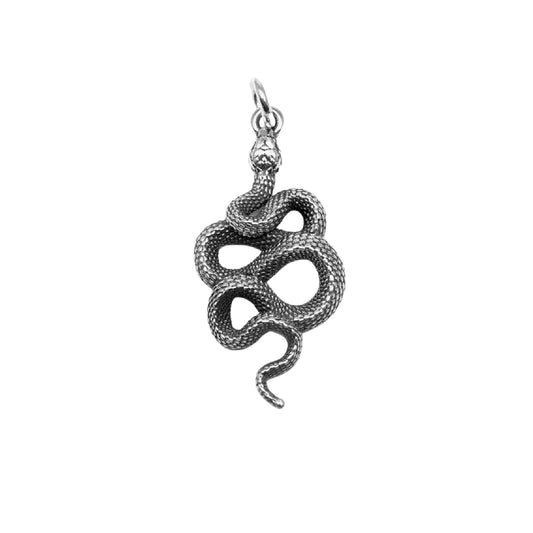 Pendente NOVE25 serpentine in argento brunito lucido MISURA UNICA
