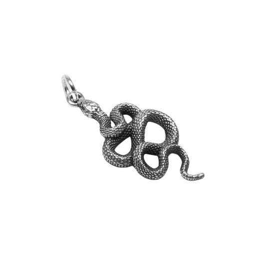 Pendente NOVE25 serpentine in argento brunito lucido MISURA UNICA