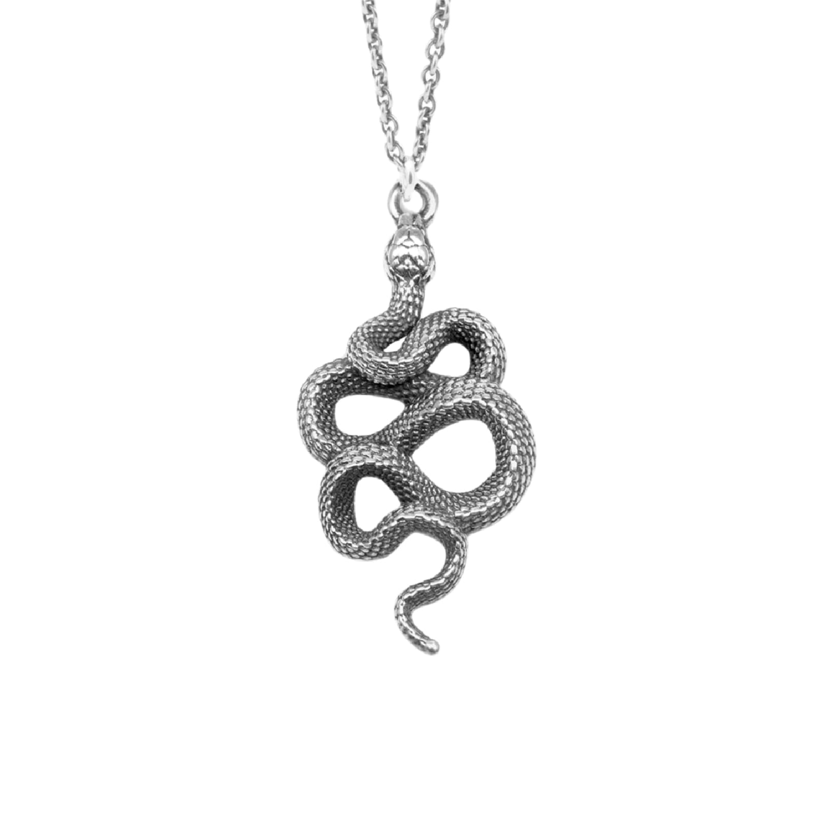 Pendente NOVE25 serpentine in argento brunito lucido MISURA UNICA