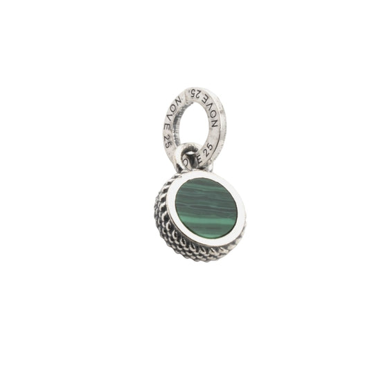Charm pendente Nove25 Snake Mini in argento pietra verde MISURA UNICA