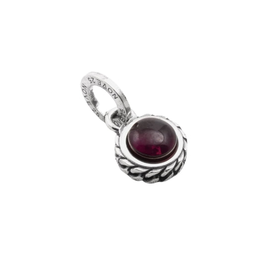 Charm pendente Nove25 Timeless Mini in argento pietra rossa MISURA UNICA