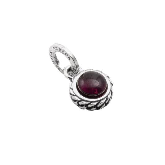 Charm pendente Nove25 Timeless Mini in argento pietra rossa MISURA UNICA