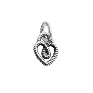 Charm pendente Nove25 Miniature Mini in argento cuore corda MISURA UNICA