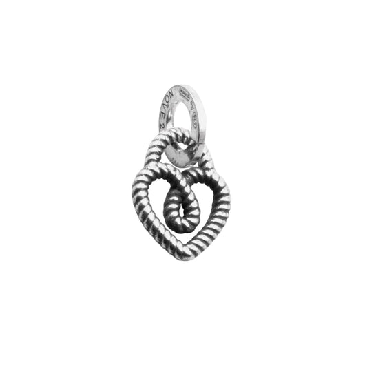 Charm pendente Nove25 Miniature Mini in argento cuore corda MISURA UNICA