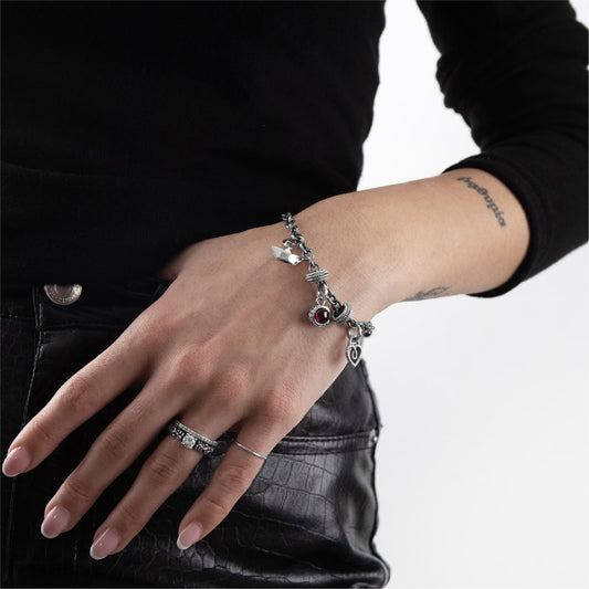 Charm pendente Nove25 Miniature Mini in argento cuore corda MISURA UNICA