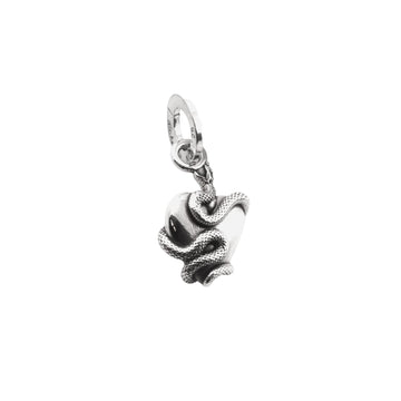 Charm pendente Nove25 Snake Mini in argento cuore serpente MISURA UNICA