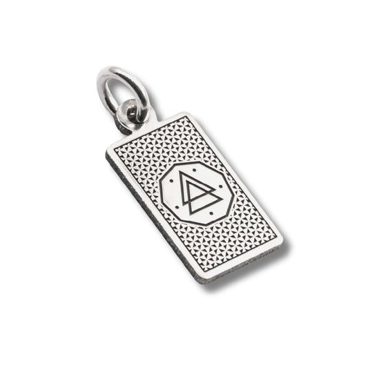 Ciondolo Nove25 in argento lucido con carta tarocchi Il Mago MISURA UNICA