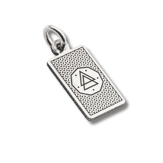 Ciondolo Nove25 in argento lucido con carta tarocchi Il Papa MISURA UNICA