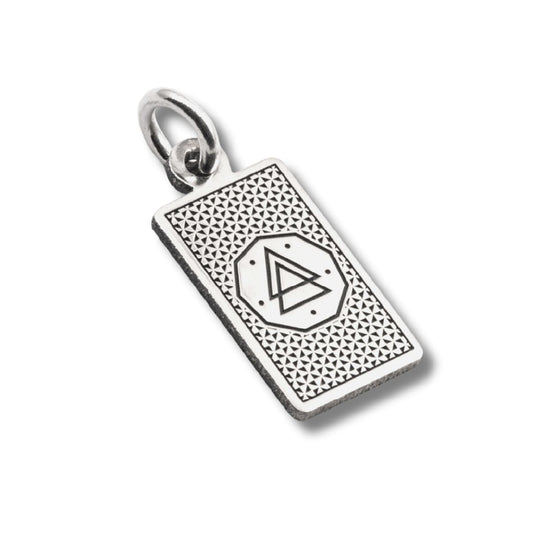 Ciondolo Nove25 in argento con carta tarocchi Il Mondo MISURA UNICA