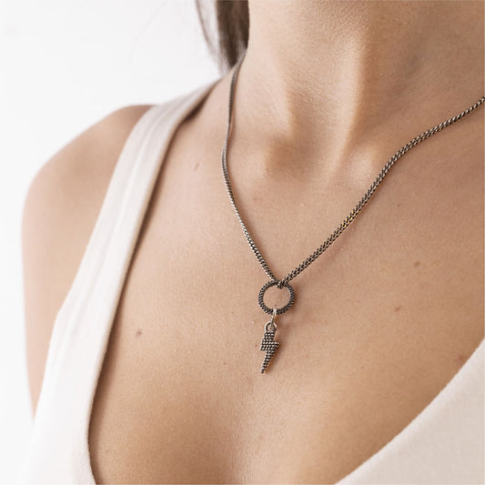 Charm pendente Nove25 Puntinati Mini in argento saetta MISURA UNICA