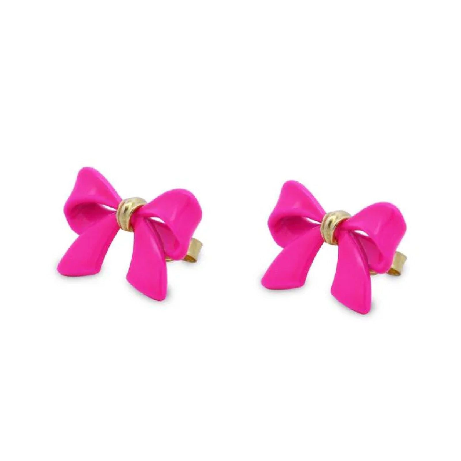 Orecchini grandi donna Rue Des Mille Candy Bow in argento a fiocco fucsia OR-022-M3-V-AU-1