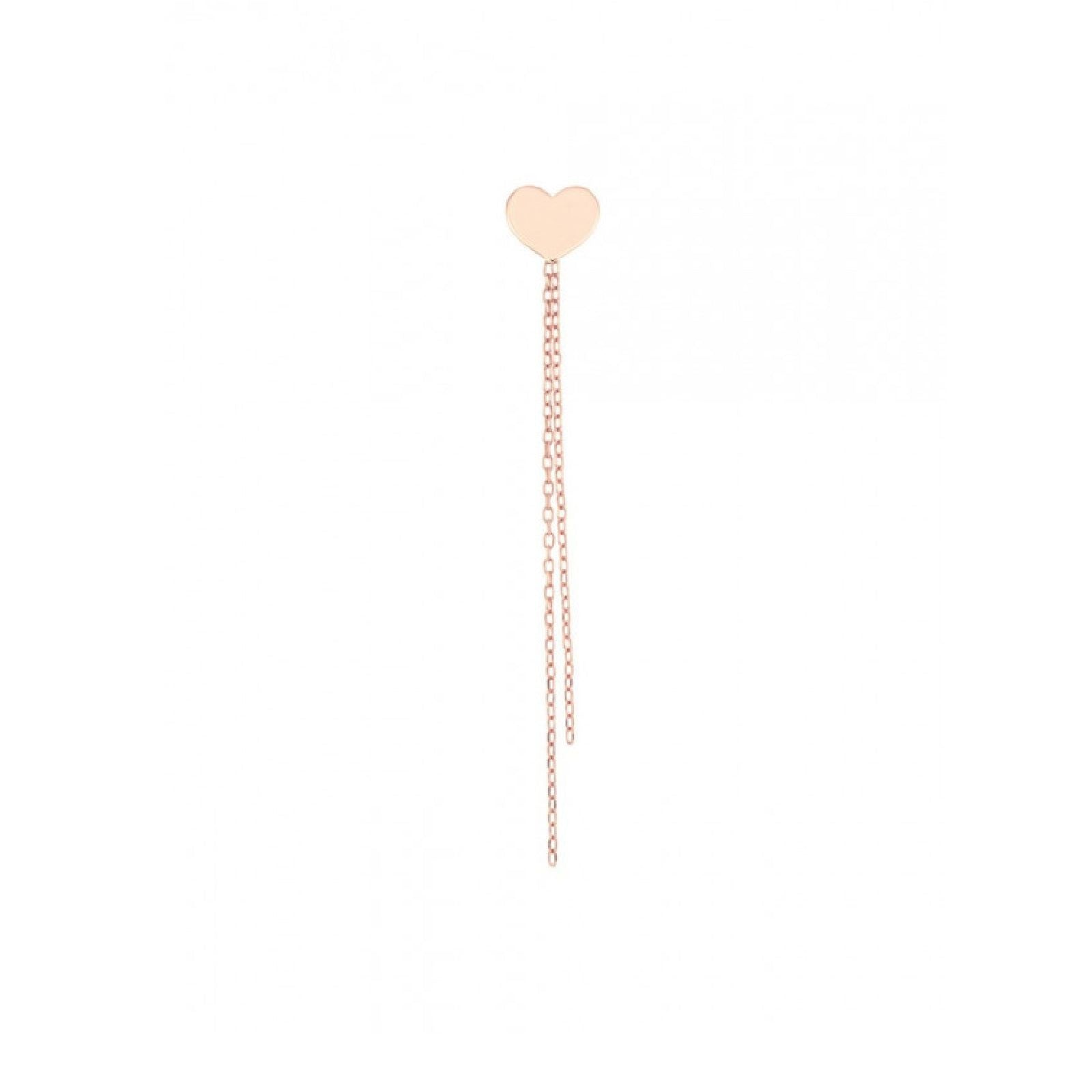 Mono orecchino donna Maman et Sophie argento 925 rosé cuore e catenine OR050C07CT-1