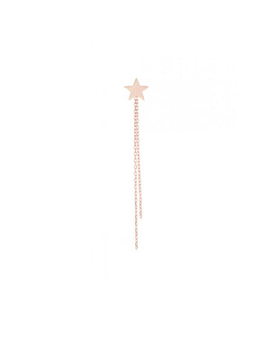 Mono orecchino pendente Maman et Sophie Cuori, Stelle, Quadrifogli da donna in argento 925 rosé con stella e catenine OR050S07CT